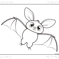 Cute Bat Coloring Sheet
