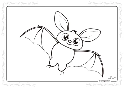 Cute Bat Coloring Sheet