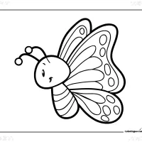 Cute Butterfly Coloring Sheet