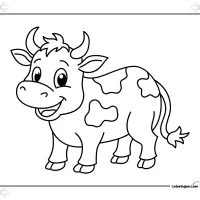 Cute Cow Colouring Sheet 2 Cute Cow Colouring Sheet