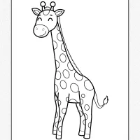 Cute Giraffe Coloring Sheet 1 Cute Giraffe Coloring Sheet