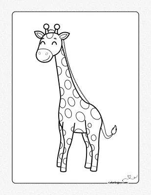 Cute Giraffe Coloring Sheet