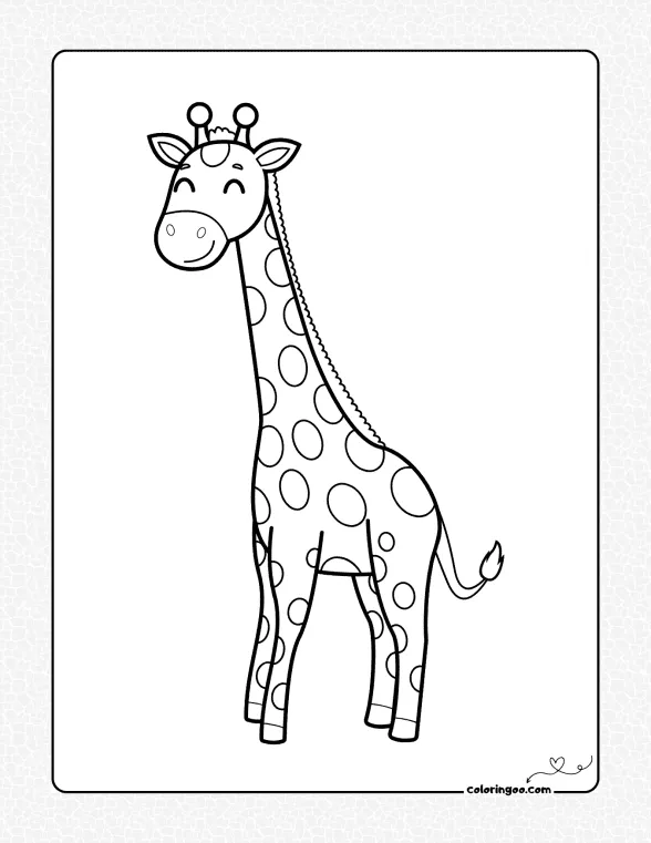 Cute Giraffe Coloring Sheet