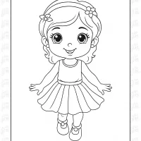 Cute Girl Coloring Pages 23