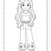 Cute Girl Coloring Pages 24