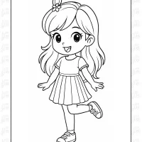 Cute Girl Coloring Pages 25