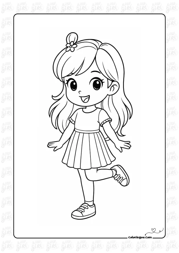 Cute Girl Coloring Pages 25 1 Cute Girl Coloring Pages 25