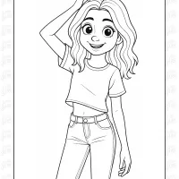 Cute Girl Coloring Pages 26