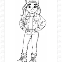 Cute Girl Coloring Pages 27