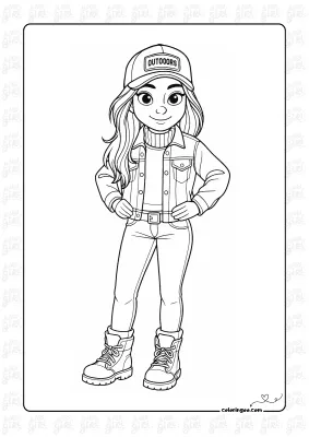 Cute Girl Coloring Pages 27