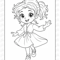 Cute Girl Coloring Pages 28