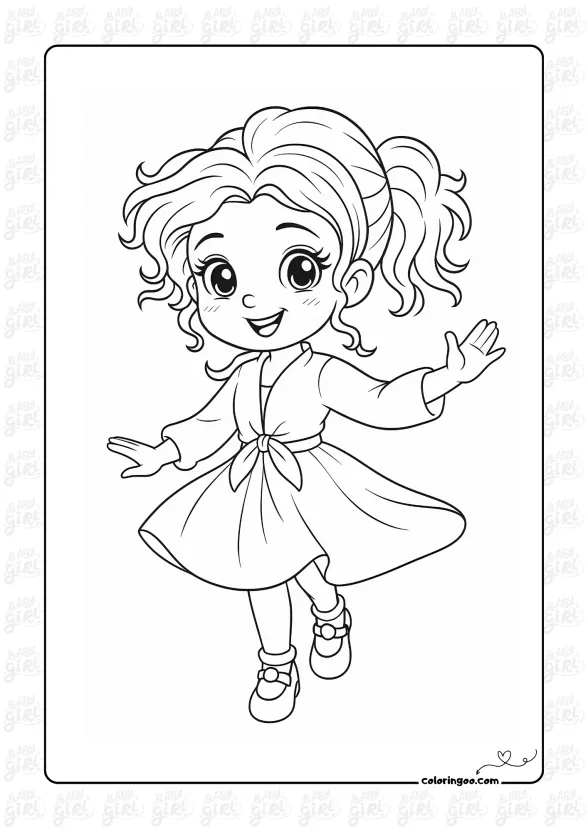 Cute Girl Coloring Pages 28 1 Cute Girl Coloring Pages 28