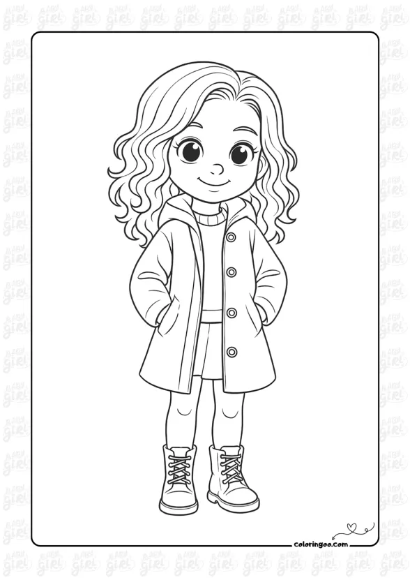 Cute Girl Coloring Pages 29