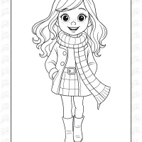 Cute Girl Coloring Pages 30