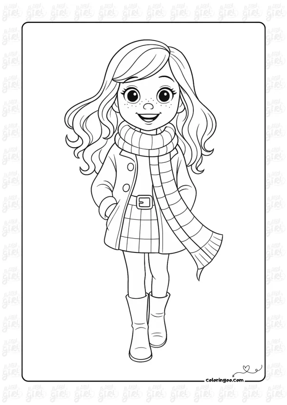 Cute Girl Coloring Pages 30 1 Cute Girl Coloring Pages 30