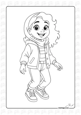 Cute Girl Coloring Pages 31