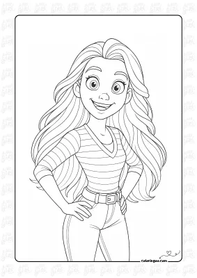 Cute Girl Coloring Pages 32