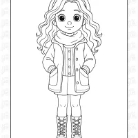 Cute Girl Coloring Pages 33