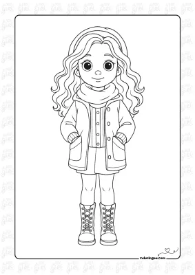 Cute Girl Coloring Pages 33