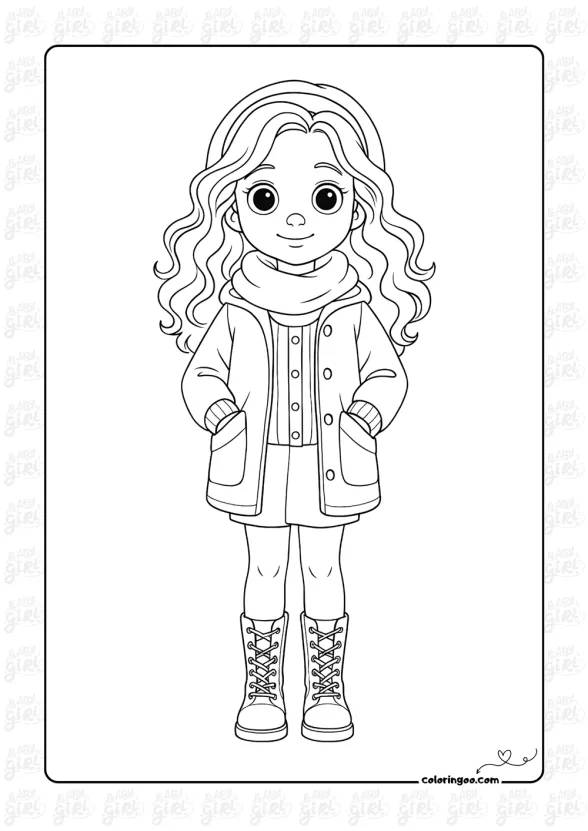 Cute Girl Coloring Pages 33