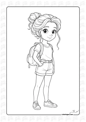 Cute Girl Coloring Pages 34