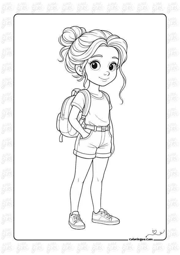 Cute Girl Coloring Pages 34 1 Cute Girl Coloring Pages 34