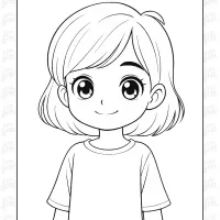 Cute Girl Coloring Pages 35