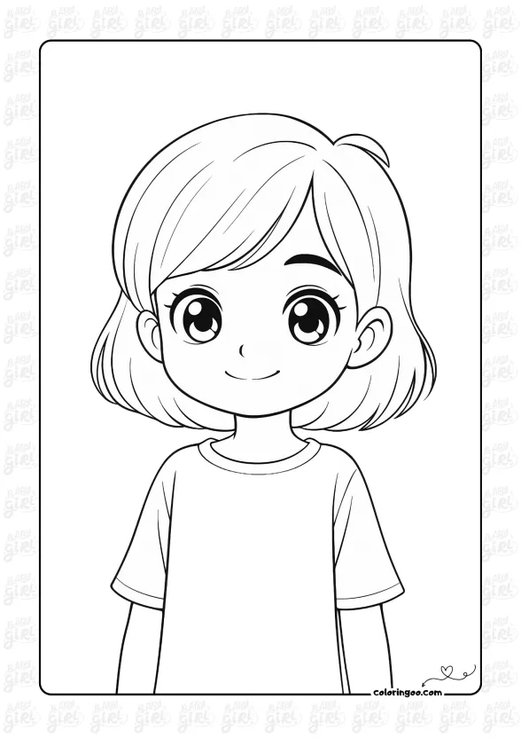 Cute Girl Coloring Pages 35