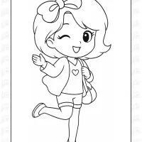 Cute Kawaii Girl Coloring Pages 36