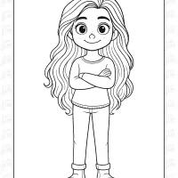 Cute Kawaii Girl Coloring Pages 37