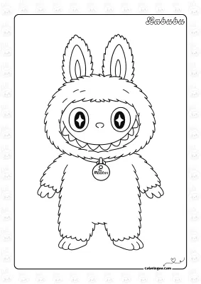 Cute Labubu Coloring Page