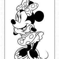 Cute Minnie Mouse Coloring Page