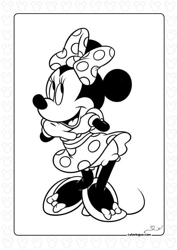 Cute Minnie Mouse Coloring Page