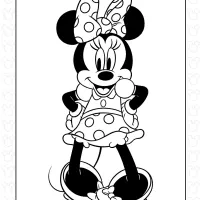 Cute Minnie Mouse Coloring Sheet