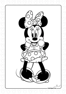 Cute Minnie Mouse Coloring Sheet
