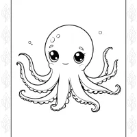 Cute Octopus Coloring Sheet