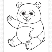 Cute Panda Coloring Sheet