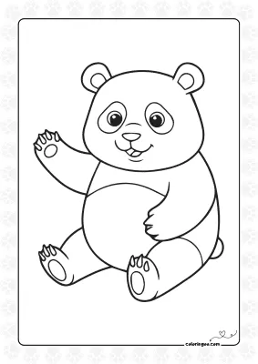 Cute Panda Coloring Sheet