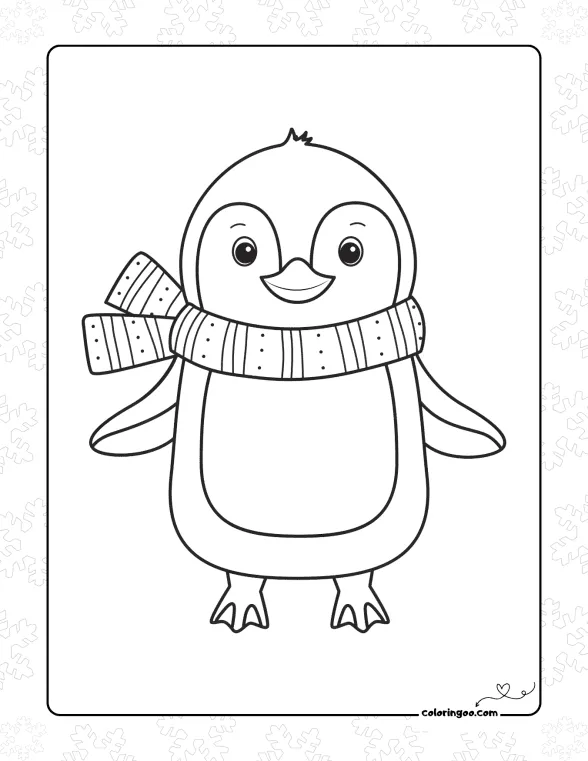 Cute Penguin Coloring Sheet 1 Cute Penguin Coloring Sheet