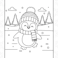 Cute Penguin Ice Skating Coloring Sheet 10 Cute Penguin Ice Skating Coloring Sheet