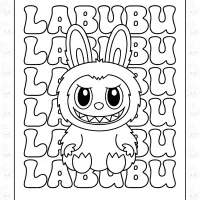 Cute Plush Labubu Coloring Pages