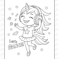 Cute Unicorn Girl Coloring Pages 39