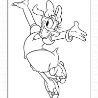 Daisy Duck on Cloud Nine Coloring Page