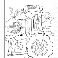 Disney Cars Colouring Sheet