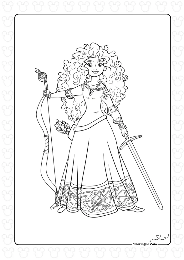Disney Cartoon Brave Coloring Pages