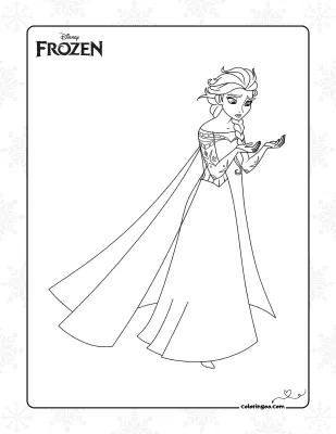 Disney Frozen Elsa Coloring Sheet