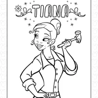 Disney Princess Tiana Coloring Sheet