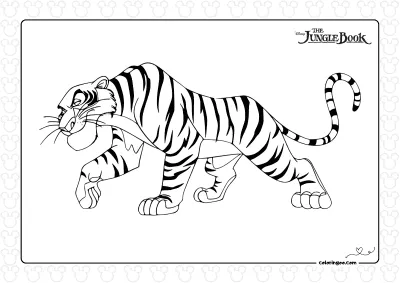 Disney Shere Khan Colouring Sheet