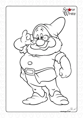Doc from Snow White Coloring Page