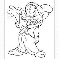 Dopey from Snow White Coloring Page